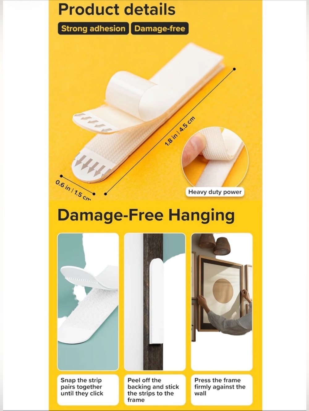 2 for $30 | Ultra Strong Hanging Strips — White (40 Pack / 20 Pairs)